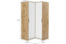 Rohová šatní skříň se 2 dveřmi LIVO