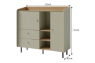 Komoda se 2 dvířky a 2 zásuvkami ALEX