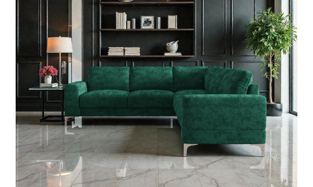 Rohová sedací souprava Aneta max, zelená Terra 