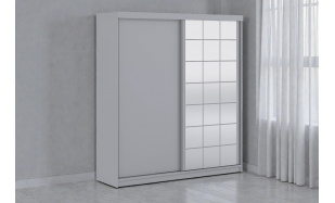 Moderní šatní skřín Cinema 200cm, šedá 