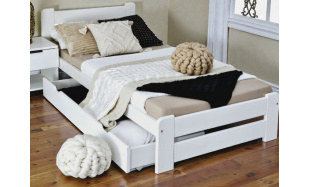 Postel z masivu Adina 90x200cm, borovice (bílá)