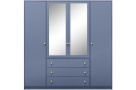 Šatní skříň se 4 dveřmi a zrcadlem SOLEA LUX