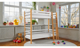 Poschodová postel Zenda, bílá 