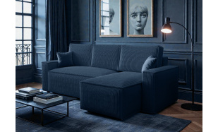 Rohová sedačka Bernie, modrá 