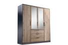Šatní skříň se 4 dveřmi a 3 zásuvkami LIVO
