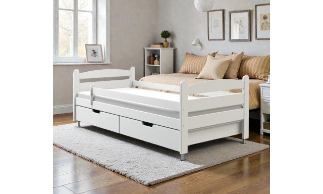 Postel Ingeno 200x90cm, bílá + úložný prostor