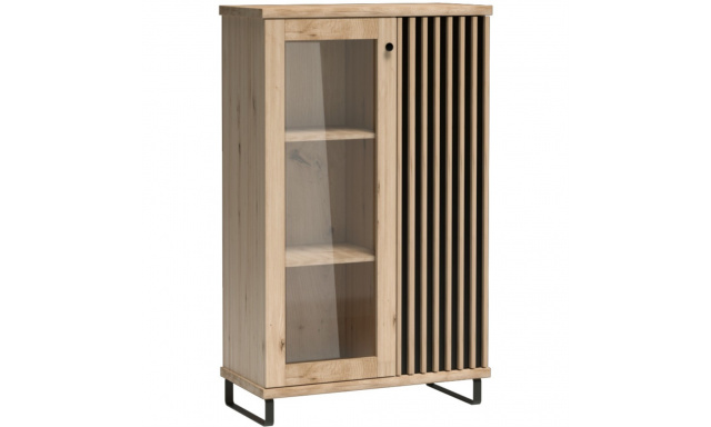 Malá vitrína se 2 dvířky a skleněnou přední částí CAYA