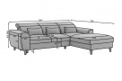Kvalitní rohová sedačka Moritz, šedá