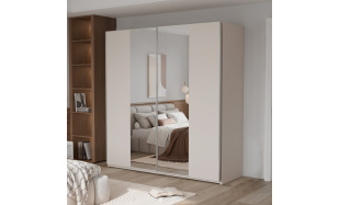 Šatní skříň s posuvnými dveřmi a zrcadlem PERLA