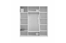 Moderní šatní skříň Tara 160cm, bílá 