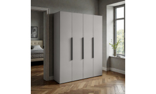 Moderní šatní skříň Tara 160cm, šedá