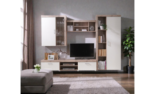 Oblíbená obývací stěna Melanie B, dub san marino/krém 