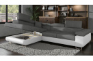 Kvalitní rohová sedačka Bergen, černá/šedá Savana 