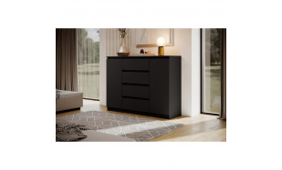 Komoda se 4 zásuvkami a 2 dvířky LINDA s výběrem dekoru