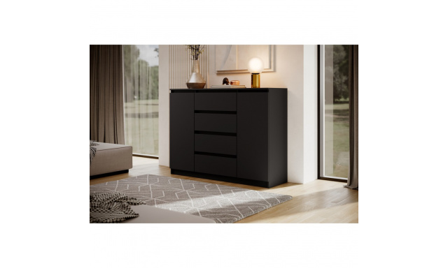 Komoda se 4 zásuvkami a 2 dvířky LINDA s výběrem dekoru