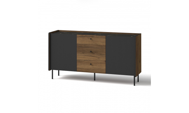 Komoda se 2 dvířky a 3 zásuvkami 150 cm PIANO