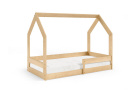 Postel ve tvaru domečku Adrian 160x80cm, borovice přírodní