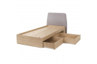 Postel 90x200 se 2 zásuvkami ALEX