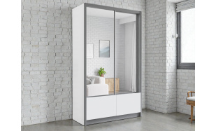 Kvalitní šatní skřín Limone 124cm, bílá 
