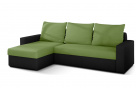 Moderní rohová sedačka Horde, černá/zelená