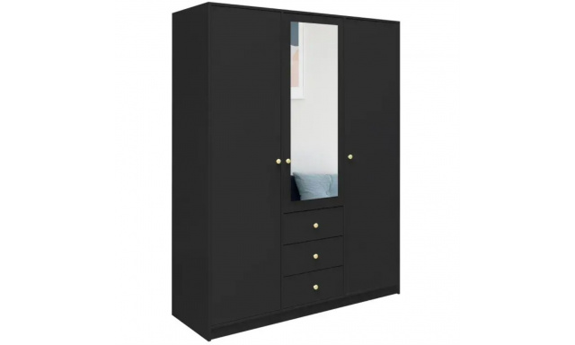 Šatní skříň se 3 dveřmi a zrcadlem SOLEA