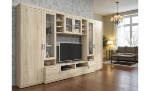 Stylová obývací stěna Dante, dub sonoma