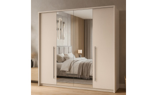 Šatní skříň se 2 dveřmi a 8 policemi SAHARA