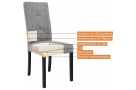 2x čalouněná židle SOLIS s dřevěnými nohami