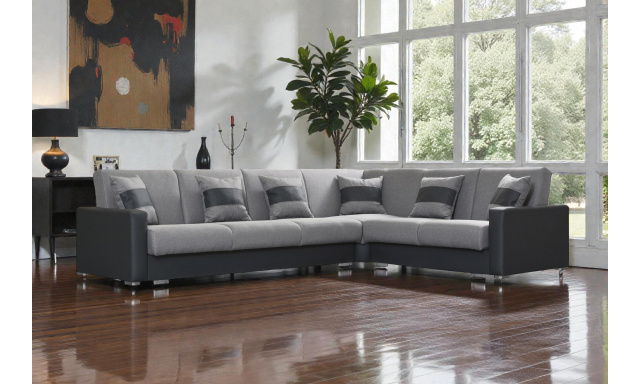 Elegantní rohová sedačka Master, černá 