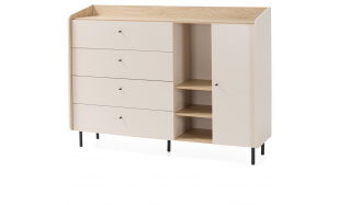 Komoda s 1 dvířky a 4 zásuvkami ALEX