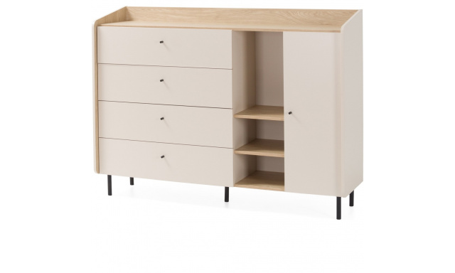 Komoda s 1 dvířky a 4 zásuvkami ALEX