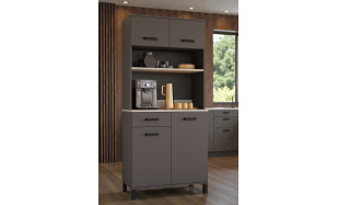 Kredenc Andy 80cm, šedá/bílá