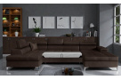 Luxusní rohová sedačka Bamako, hnědá 