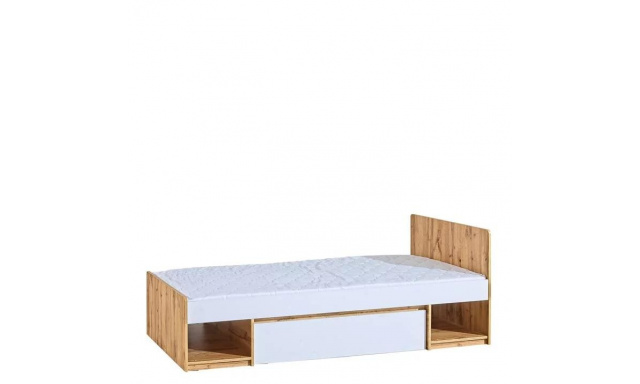 Postel Barlo 9 (195x90cm), wotan/bílá 