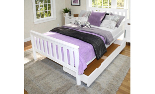 Postel z masivu Siena 180x200cm, borovice (bílá)