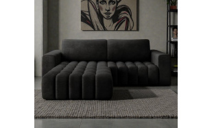 Kvalitní rohová sedačka Ariana, černá