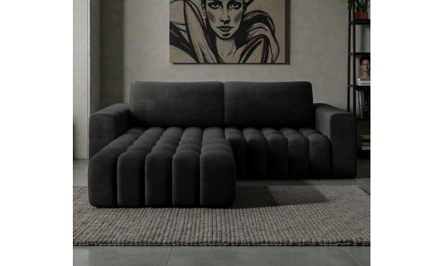 Kvalitní rohová sedačka Ariana, černá