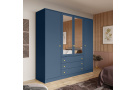 Šatní skříň se 4 dveřmi a zrcadlem SOLEA LUX