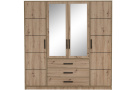 Šatní skříň se zrcadlem a 4 dveřmi KAVO