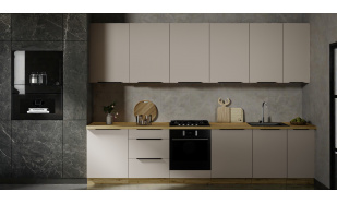 Luxusní kuchyně Zion 330cm, dub artisan/cashmere