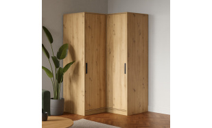 Rohová šatní skříň se 2 dveřmi KAVO