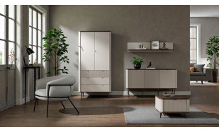 Elegantní bytový nábytek Alexis sestava C, ořech/kašmír