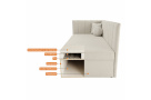 Rohová postel RAFI 90x200 s boxem