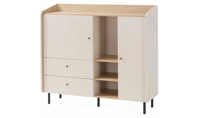 Komoda se 2 dvířky a 2 zásuvkami ALEX