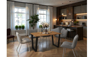 Moderní jídelní stůl Simple 185x90cm, dub Lancelot