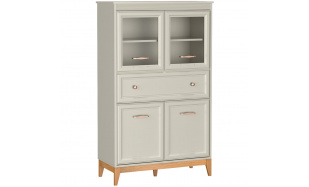 Vitrína s 1 zásuvkou a 4 dvířky CHARLOTT
