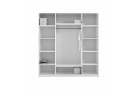Moderní šatní skříň Tara 180cm, bílá 