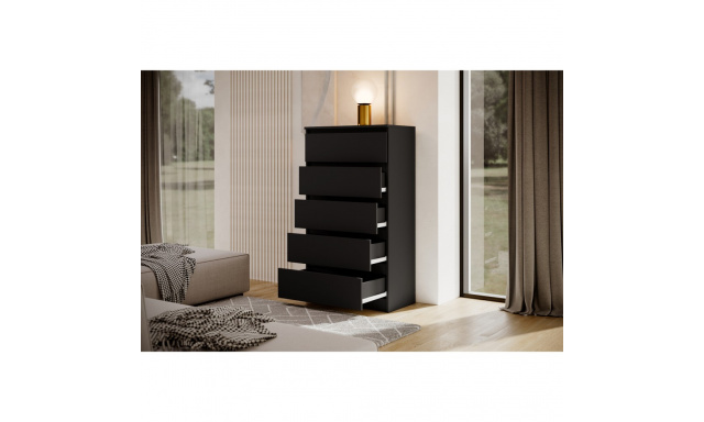 Komoda s pěti zásuvkami LINDA s výběrem dekoru