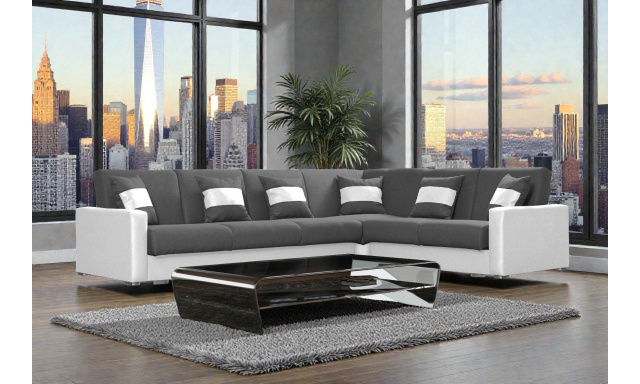 Elegantní rohová sedačka Master, bílá 