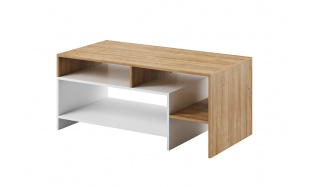 Kávový stolek Viola, bílá/dub grandson